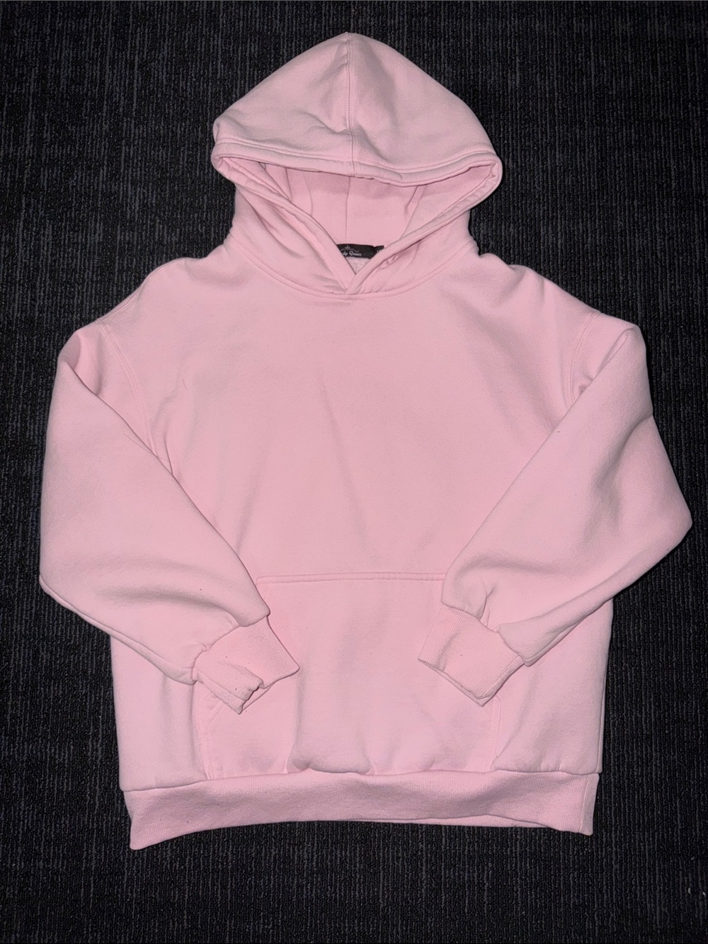Pink Slightly Oversized Pullover Hoodie
